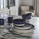 Canvas Home Shell Bisque Porcelain 16 Piece Dinnerware Set, Service for 4