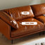 Canapé modulaire orange en similicuir-378921159-378921161