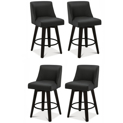Makiba Swivel Solid Wood 26'' Counter Stool