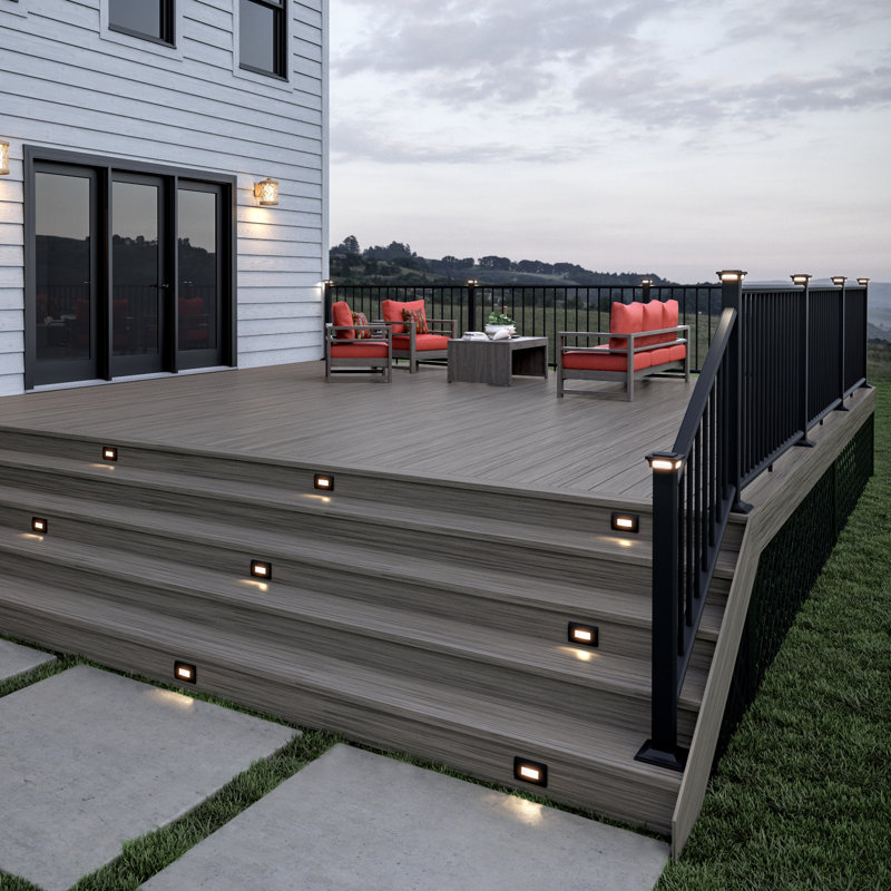 Deckorators Aluminum Classic 36 in. x 93 in. Textured Black Line Rail Kit