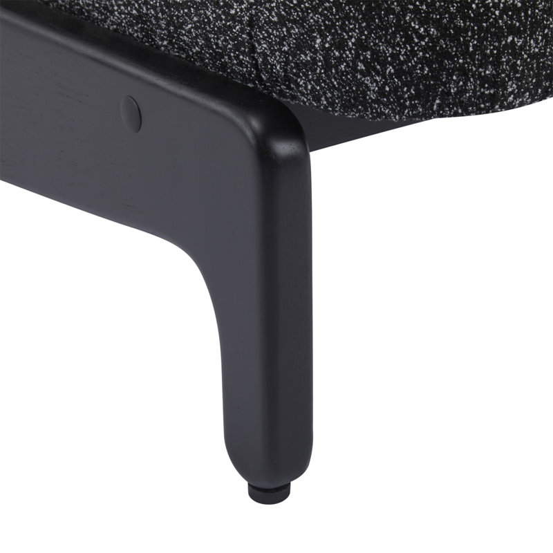 Chaise d'appoint Scott Living Moda noire avec structure en bois massif, ensemble de 2, Gris foncé, Noir