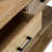 Riverside 54"W Solid Mango Wood Modern Industrial Sofa Table with 3 Drawers, Open Shelf and Metal Frame