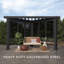 Pergola en métal avec auvent Backview Discovery Glenview