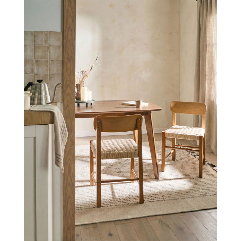 45cm H Solid Wood Side Chair, Brown