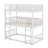 Triple Wood Bunk Bed, With Ladders, Guardrails Detachable Bunk Bed-856955201