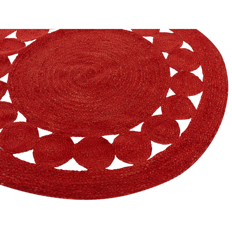 Round Troian Solid Colour Hand Braided 120cm X 120cm Area Rug