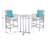 Kirsta 2 - Person Wood Patio Dining Set with Square Table , Cushions Included-1689467337
