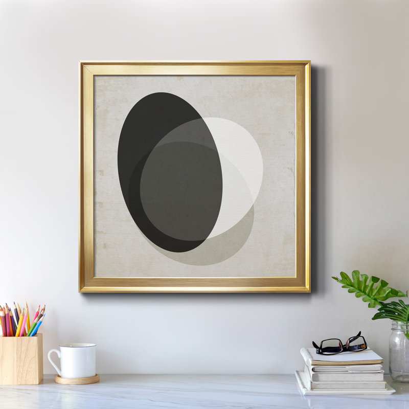 Moderniste Neutre I - reproduction d'art sur toile, Or, H 30,5 po x l 30,5 po x P 1,5 po