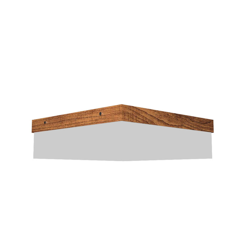 1 - Light LED Flush Mount, Imbuia, 4.88" H x 19.5" W x 19.5" D
