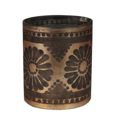 Cut Glass Votive - Sm, Copper