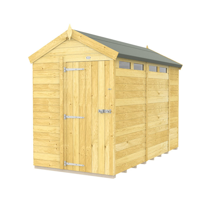 5ft x 10ft Apex Security Shed - Single Door