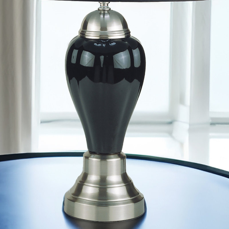 Lampe de table artisanale élégante 1Pc, Noir, Noir