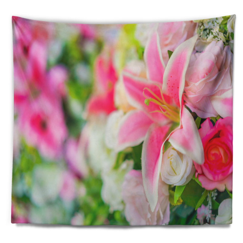Tapisserie florale, H 78 po x l 92 po