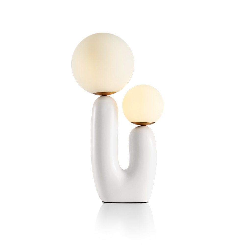 Yuma Resin Table Lamp, White