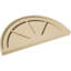 Demi-rond signature fronton en uréthane, brun clair apprêté-103268802-113057099-113221389
