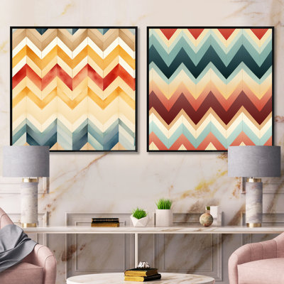 Christenson - Abstract Shapes Square Collage Set Of 2