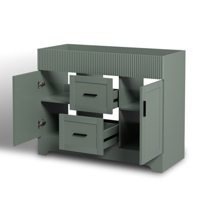 42" Single Bathroom Vanity Cabinet Base Only, Sink Top Not Included, Water-resistant Paint