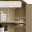 Armoire de salle de bain avec porte cannelée et tablette réglable Andelja-1703631817