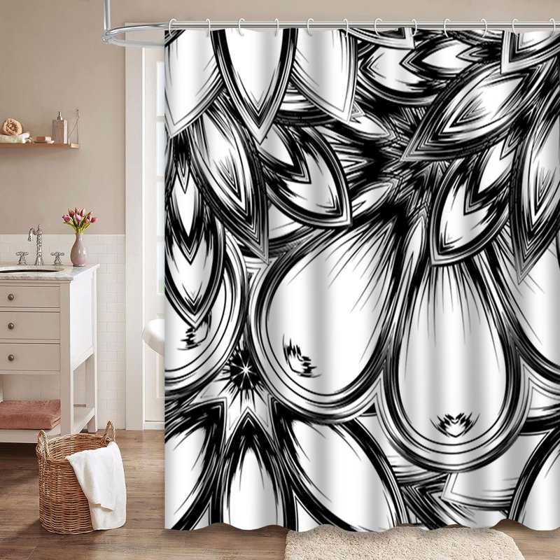 Rideau de douche Floral, L 72 po x l 84 po