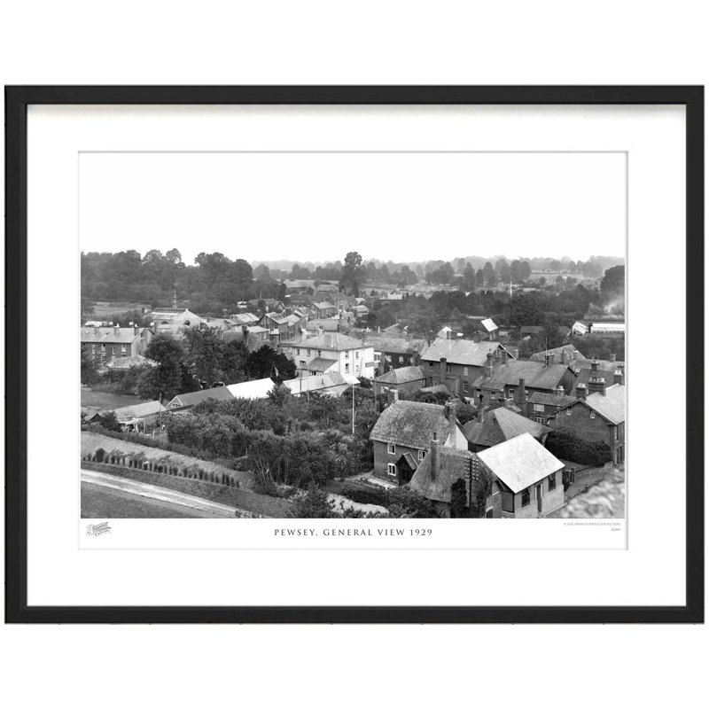 Pewsey, General View 1929 - Single Picture Frame Print, 60cm H x 80cm W x 2.3cm D