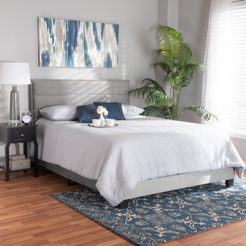 Warsaw Upholstered Standard Bed, Full/Double, Gray