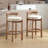 Clayt Mid Century Modern Bar Stools 26.5" Counter Stools  Upholstered Barstools with Solid Back and Wood Legs Bar Chairs for Kitchen Island Dining Room-1325175081-1325175079