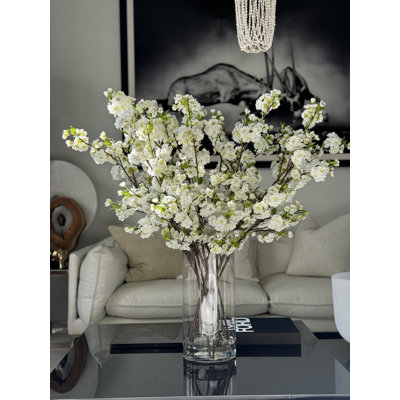 Cherry Blossoms In 16" Glass Cylinder