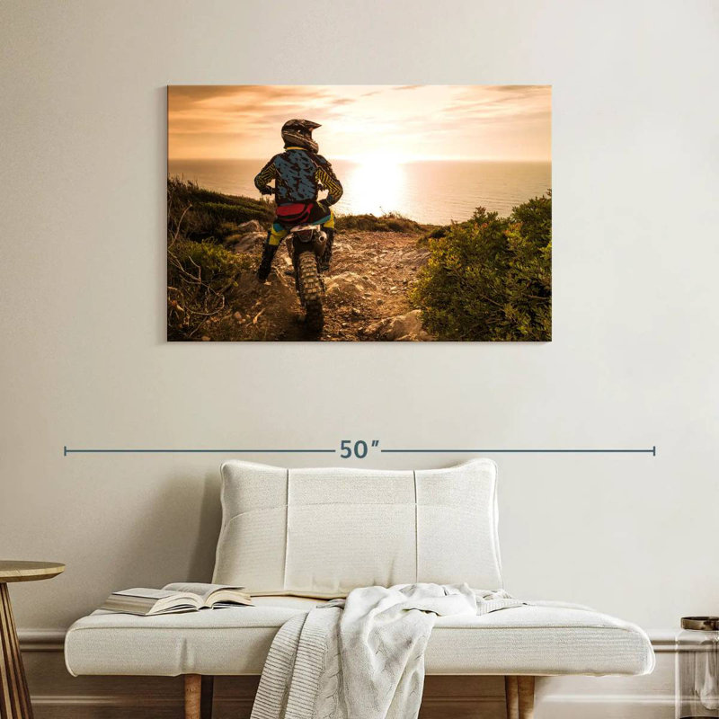 Sireci Dirt Bike Sunset Ride, 26" H x 39" W