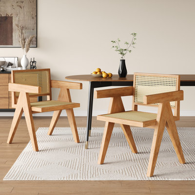 Chaise de salle à manger avec accoudoirs Chandigarh (ensemble de 2)