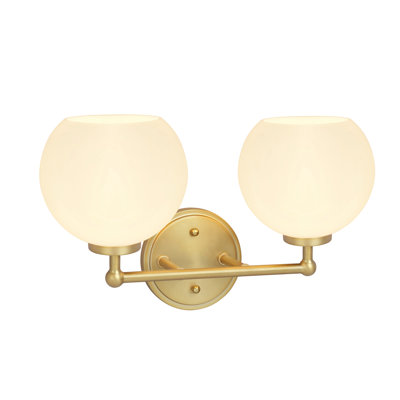Éclairage pour meuble-lavabo doré 2 lumières Lally