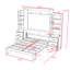 Lit escamotable avec tablettes de rangement et tiroirs Murphy-130022610-130022612