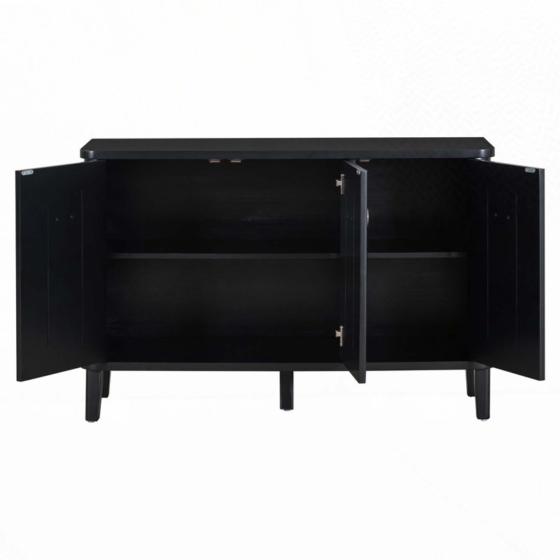 Buffet moderne avec 3 portes, Noir