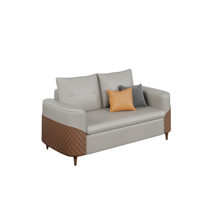 Raisha, Similicuir gris pâle, H 34,65 po x l 59,84 po x P 33,46 po