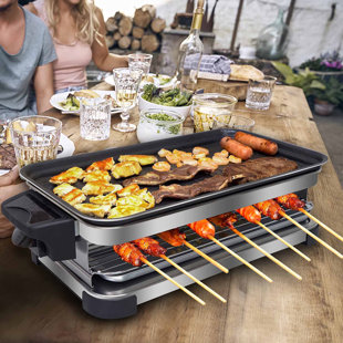 Smokeless Barbecue Frying Grill Pan Non-Stick Grill Korean BBQ Tray BBQ  Plate Round Square Rectangle Black Plate Outdoor Picnic