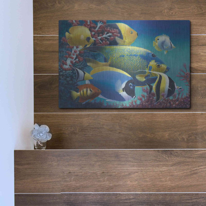 Beachcrest Home ™ «Queen Angel» par Durwood Coffey, art mural en métal, H 12 po x l 16 po
