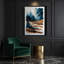 Aquarelle, paysage, 68, art mural sur toile verte-823354262