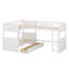 Triple lits superposés peu encombrants, lit simple avec lit mezzanine et tiroirs doubles-1221764978