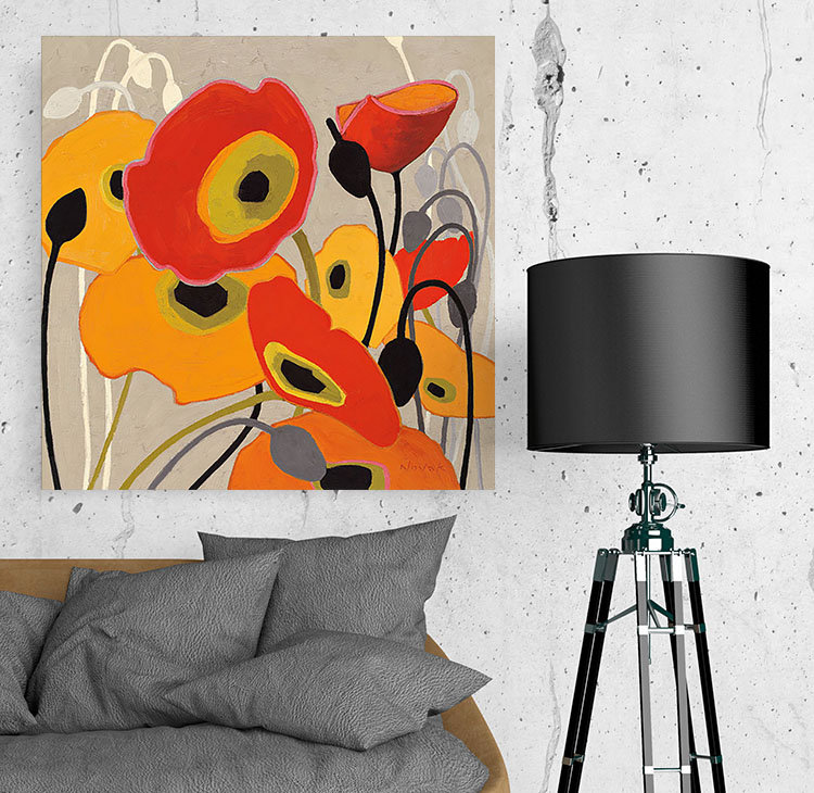 « mango tango », reproduction de peinture à l’acrylique sur toile, H 30 po x l 30 po x P 2 po