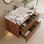Meuble-lavabo de salle de bain avec plateau en faux marbre