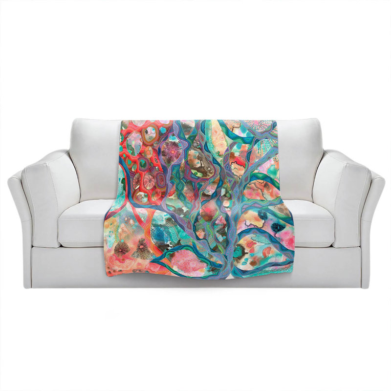 Hand Woven Throw Blanket, 68" W x 80" L