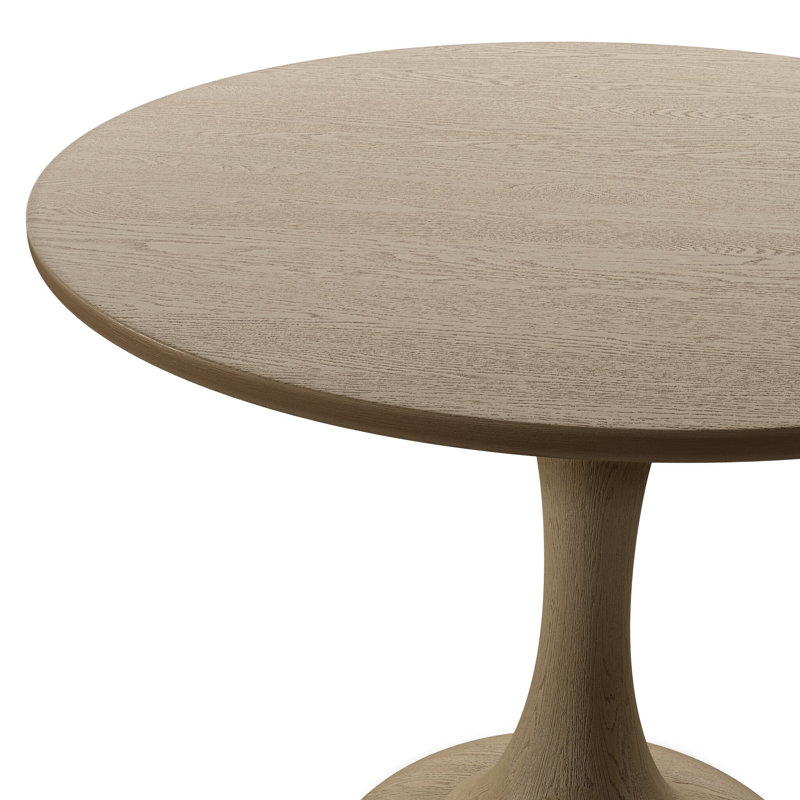 Eastman Round Oak Pedestal Dining Table