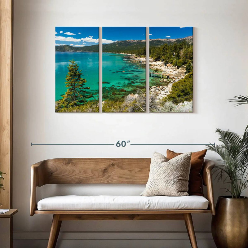 Plage cachée d'Alvord Lake Tahoe, H 28 po x l 45 po