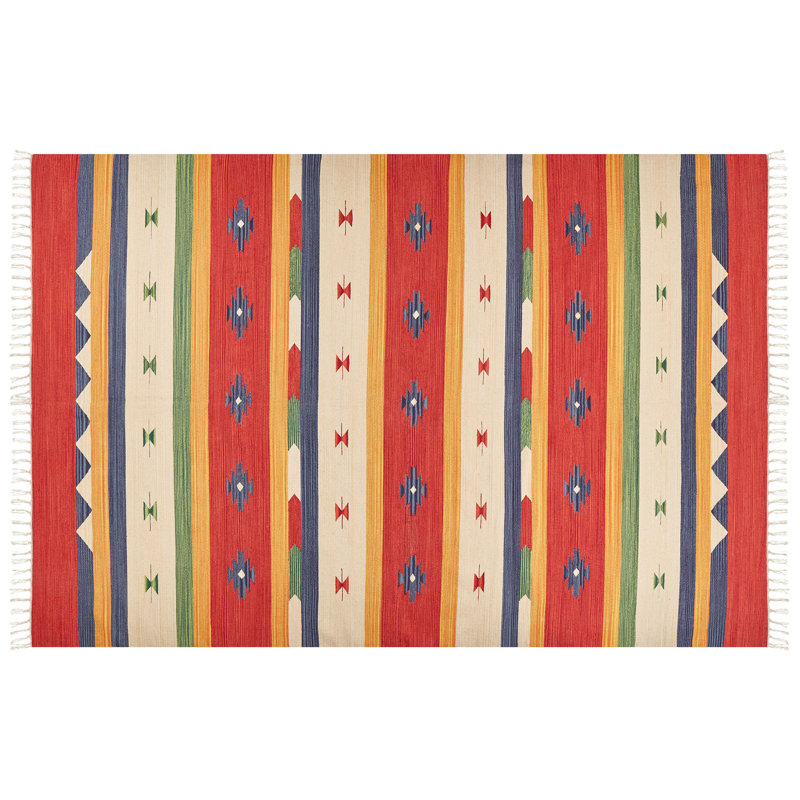 Anastasia Geometric Cotton Hand Woven Area Rug, Rectangle 200 x 300cm