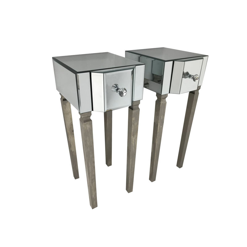 Ring 26cm W Manufactured Wood Bedside Table