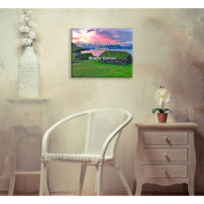 Artsy Quote "Stage diving is not for sissies." By Mayte Garcia Gallery Wrapped Canvas