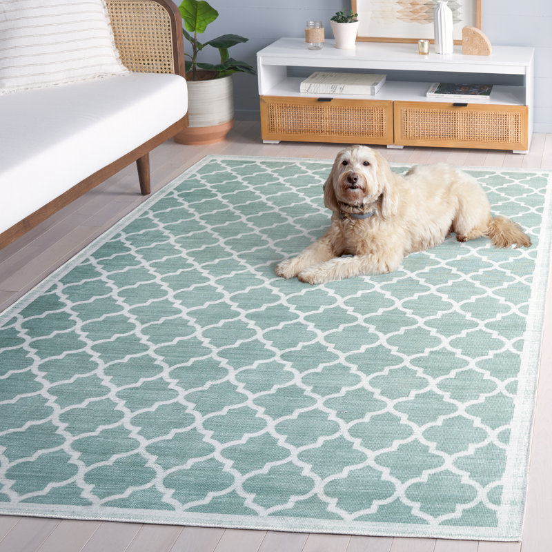 Alesya Machine Washable Performance Geometric Rug, Rectangle 5' x 8'