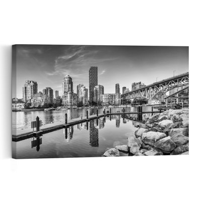 Urban Water Reflection Modern Tranquil Abstract Architecture City Wall Art Print
