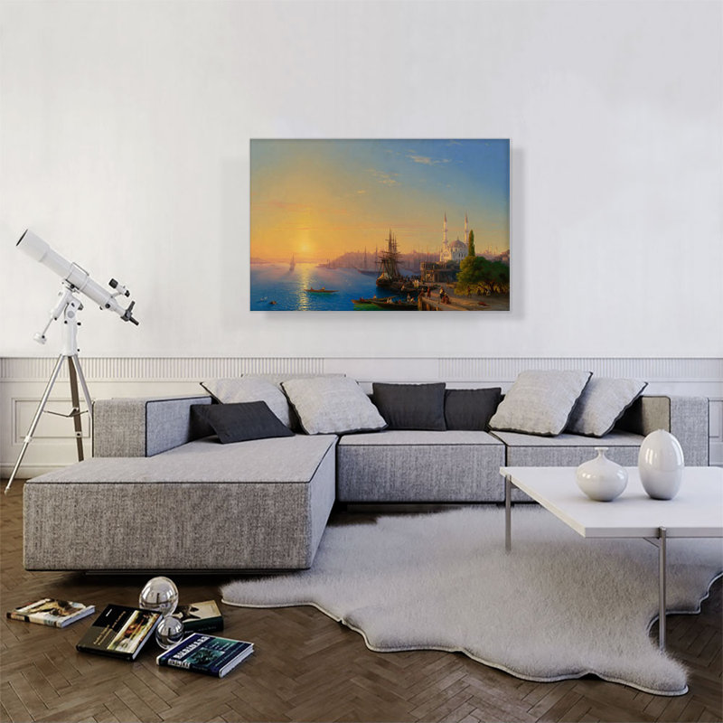 Vue de Constantinople et du Bosphore, 1856 par Ivan Aivazovsky - reproduction d'art sur toile tendue