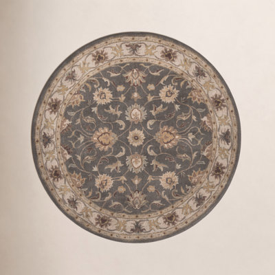 Arden Charcoal Beige Yellow Hand-Tufted Wool Rug