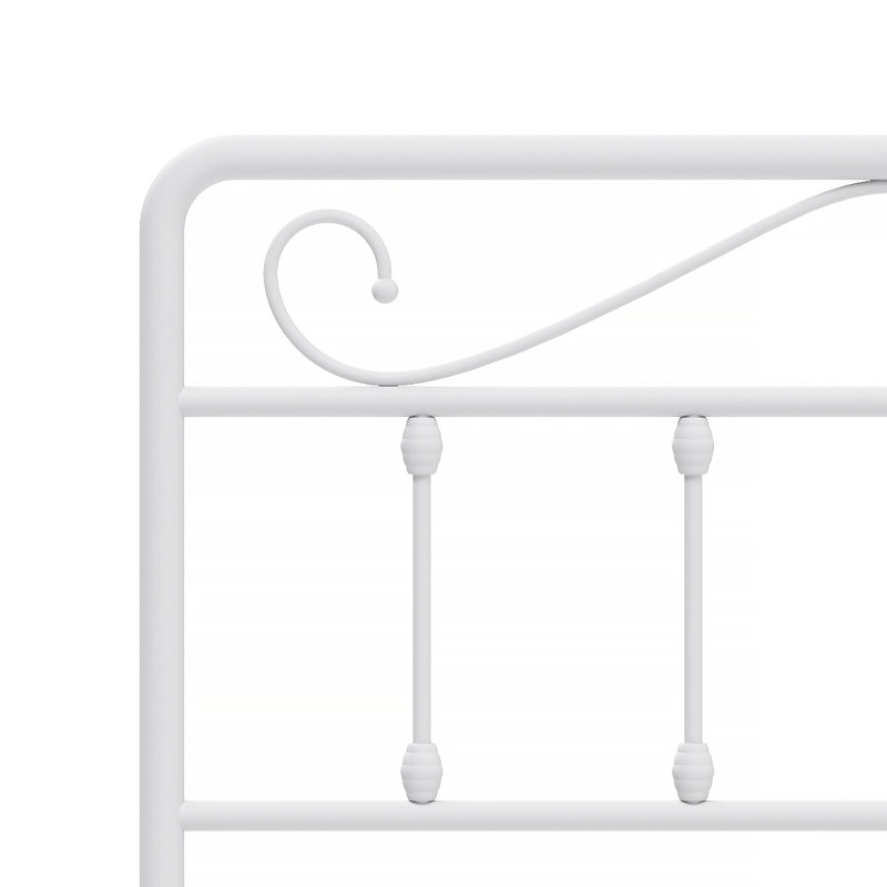 Open-Frame Steel Metal Headboard, Full , White